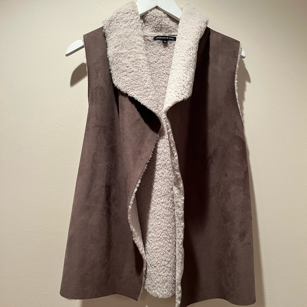 Oversized Suede Vest